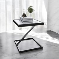 طاولة جانبية كلاسيك وحديد أسود وذهبي - 34×34×50