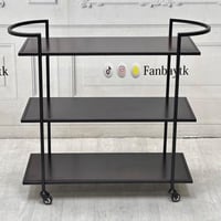 عربية تقديم 3دور خشب بني غامق(ترولي)