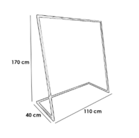 علاقة ملابس ستيل وحديد أسود -110*40*170