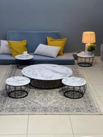 طقم طاولة 5 قطع ارضي أرجل اسود