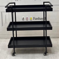 ترولي / عربية تقديم لون اسود 3 دور جوانب