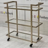 عربية تقديم 3 دور زجاج شفاف(ترولي)