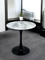 طاولة مفرد حديد خشب رخامي -DAR