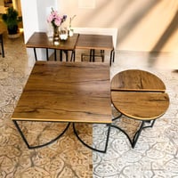 طقم طاولات خشب