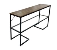 مدخل خشب مع هيكل معدني