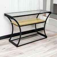 كونسول استقبال زجاج خشب 120x85x40