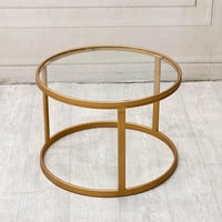 طقم طاولتين ذهبي عصرية