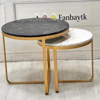 طقم طاولتين بديل الرخام مطفي