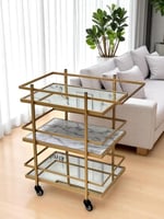 عربية تقديم ضيافة ذهبي انيق