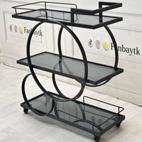 عربية تقديم 3 دور زجاج دائري(ترولي)