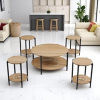 طقم طاولات 5 قطع خشب :SHML1+4