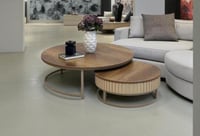 طقم طاولتين ارضي لون شمباني