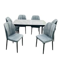 طاولة طعام أنيقة + 6 كرسي