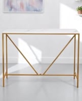 كونسول ذهبي سطح بديل رخام