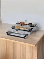 مجموعة ثلاث صواني أكريليك شفاف