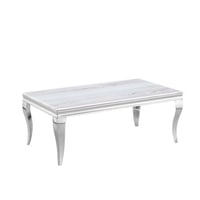 طاولة استيل رخام مفردة :910 SILVER