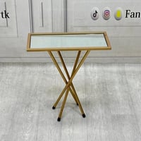 طاولة خدمة ذهبي مقاس :16* 45 * 56