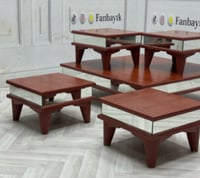 طقم طاولات 1 +4 خشب-FANBAYTK