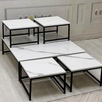 طقم طاولات خشب 5 قطع