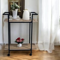 عربية تقديم لون خشبي