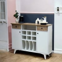 دولاب كافي ابيض رفوف وسطية