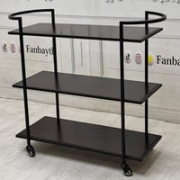 عربية تقديم 3دور خشب بني غامق(ترولي)