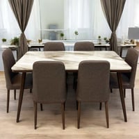 طاولة طعام رخام 6 أشخاص :QARA_HO