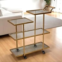 ترولي/ تقديم ٤ دور ذهبي زجاج شفاف