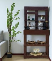 ركن كوفي خشب بني – لمسة أناقة وعملية في منزلك أو م...