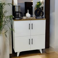 ركن كوفي خشب أبيض - بني مميز