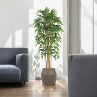 شجر بامبو 9 فرع بلاستيك جرة-3580-1188