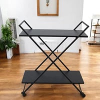 عربية تقديم 2 دور خشب تصفيط (قابلة للطي)