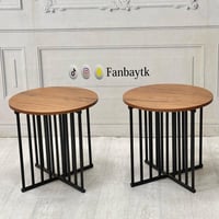 طاولة جانبية حديد أسود -FANBAYTK