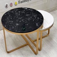 طقم طاولتين بديل الرخام مطفي