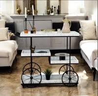 عربية تقديم 4 دور خشبية بعدة الوان