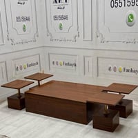 طقم طاولات قهوة خشب-FANBAYTK