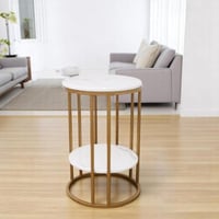 طاولة خدمة دورين خشب رخامي