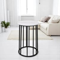 طاولة خدمه دايري خشب رخامي