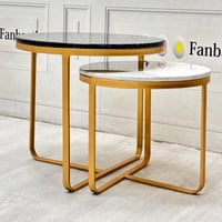 طقم طاولتين بديل الرخام مطفي