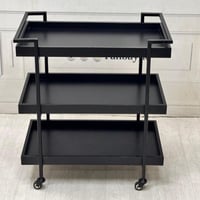 ترولي / عربية تقديم لون اسود 3 دور جوانب