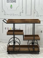 ترولي عربية ضيافة 3 دور خشب-FANBAYTK