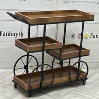 ترولي عربية ضيافة 3 دور خشب-FANBAYTK