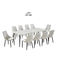 طاولة طعام رخام مع 10 كراسي : SHMLM-020
