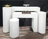 طقم طاولات واستاندات استقبال (5 قطع)