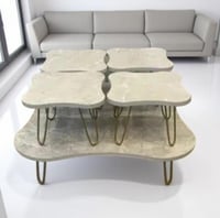 طقم طاولة القهوة الأنيق شكل منحنيات