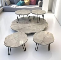 طقم طاولة القهوة الأنيق شكل منحنيات