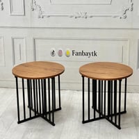طاولة جانبية حديد أسود -FANBAYTK