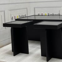 طقم طاولات 4+1 سطح زجاج-FANBAYTK