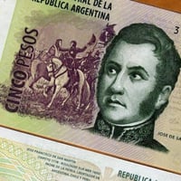 الارجنتين فئة 5 بيزو أنسر إصدار قديم