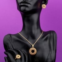 طقم مطلي تصميم غصن الزيتون